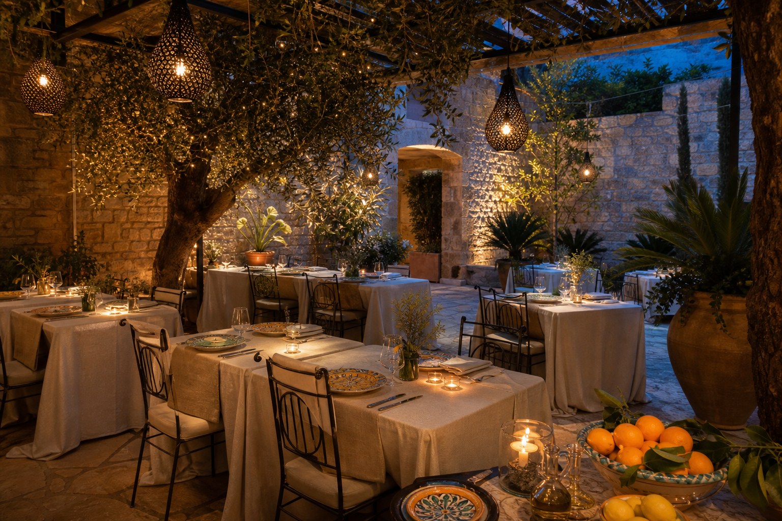 Mediterranean terrace for Sicily travel